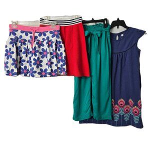 4pc Boden Skirt Dress Lot 11 12 Girls Floral Casual Red Blue Beach Cruise Preppy
